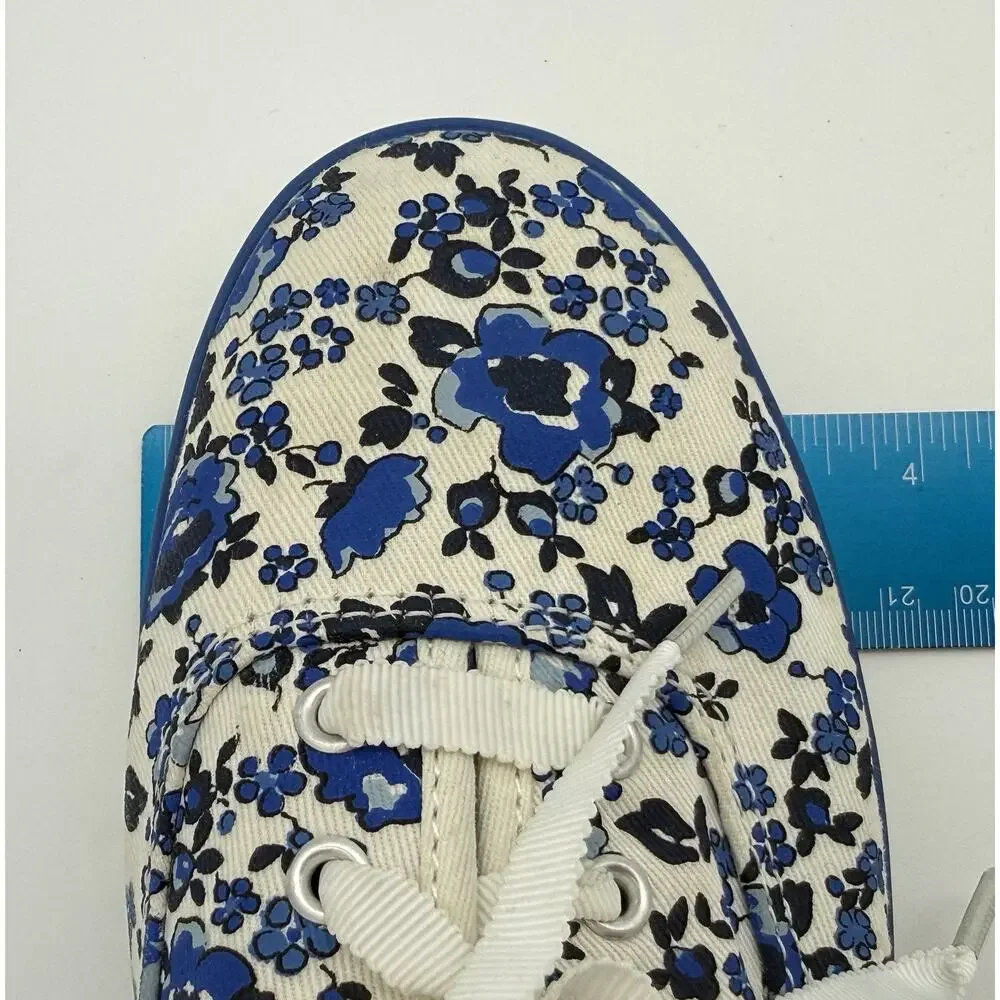 Keds Champion Blue Floral Canvas Lace-Up Sneakers Women’s Size 7.5 - Picture 9 of 10
